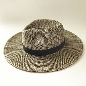 NWT J.CREW Wide-Brim Packable Straw Hat Size L/XL